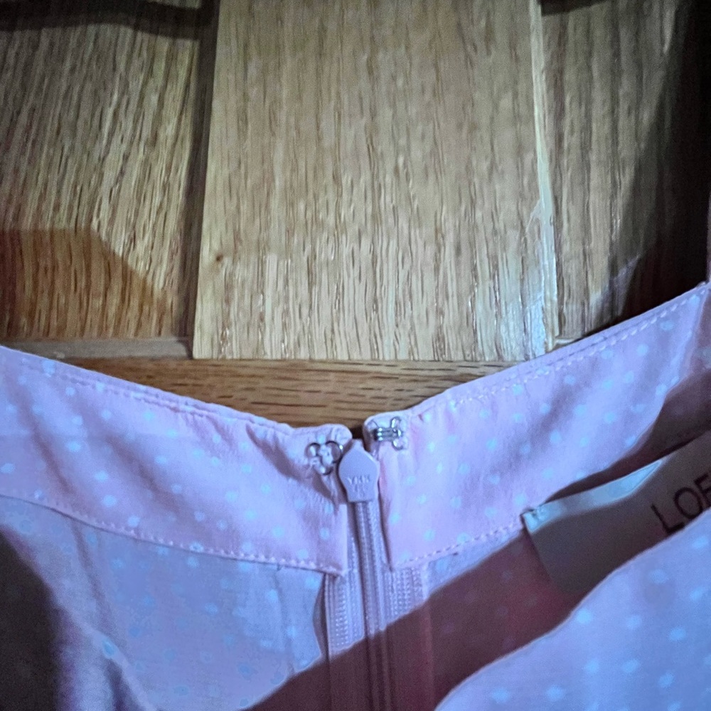 LOFT Pink Polka Dot Dress - Picture 6 of 8